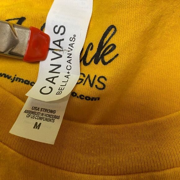 J.Mack Bella Canvas Women’s Yellow Hocus Pocus Witch Hat Graphic Shirt Sz M - Picture 7 of 9